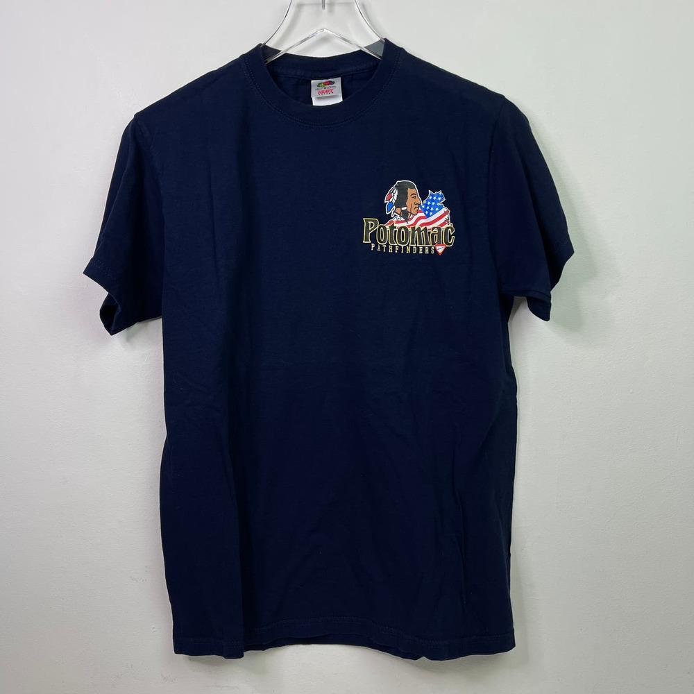 Potomac Pathfinders Virginia American Flag VA USA Navy Blue T-shirt, Size Medium